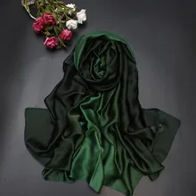 Летнее Новое поступление модные шелковые шарфы градиентные цвета жоржет женские шелковые шарфы пашмины