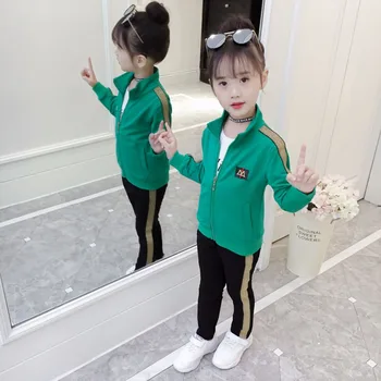 

Cute Baby Girl Clothes Sets For Children High Qulity 2018 Autumn Long Sleeve Girls Clothing Sets Girl Suit for Kid 4-13 Years