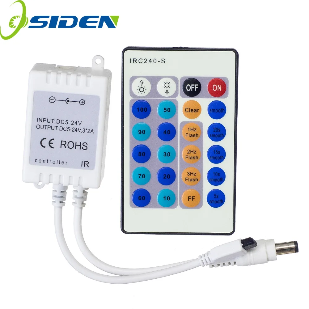 OSIDEN IR 24key rgb одноцветный светодиодный контроллер RGB цвет с дистанционным