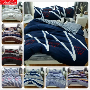 

Dark Blue Creative Duvet Cover Bedding Set Adult Couple Big Size Soft Bed Linens Queen King Quilt Comforter Case 180x220 200x230
