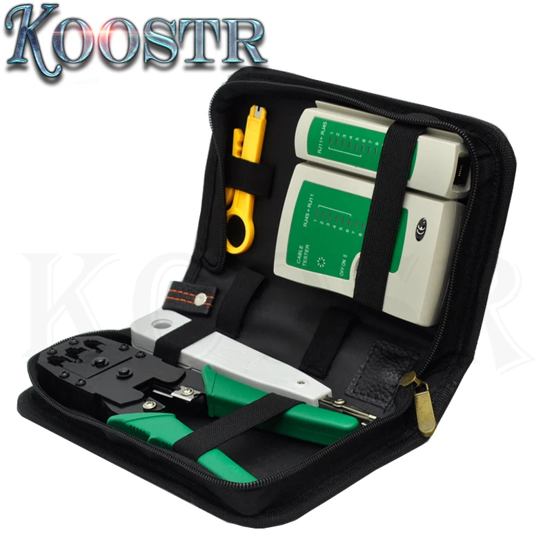 

5pcs/Set Network Ethernet Cable Tester RJ45 Kit Crimper Crimping Tools Punch Down RJ11 Cat6 Wire Detector XXM8