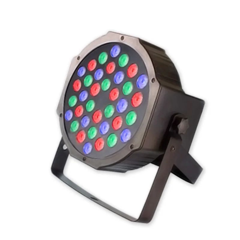 18 шт./лот 36*3 Вт RGB светодиодный свет наравне с DMX512 ведомый плоский тонкий DJ оборудование для вечерние disco свет этапа дистанционного