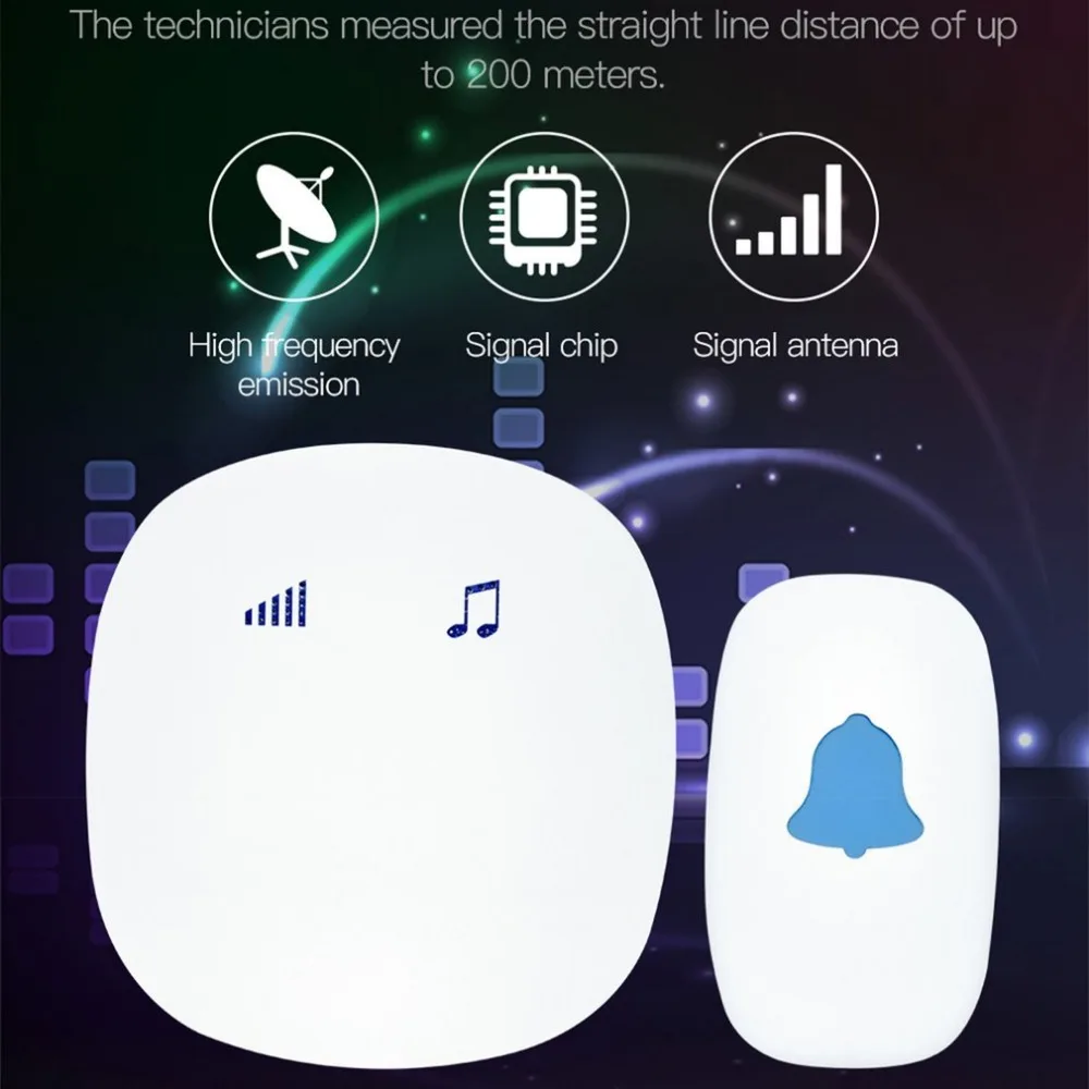 

1712 Waterproof Wireless Digital Doorbell with Sensor Infrared Detector Home