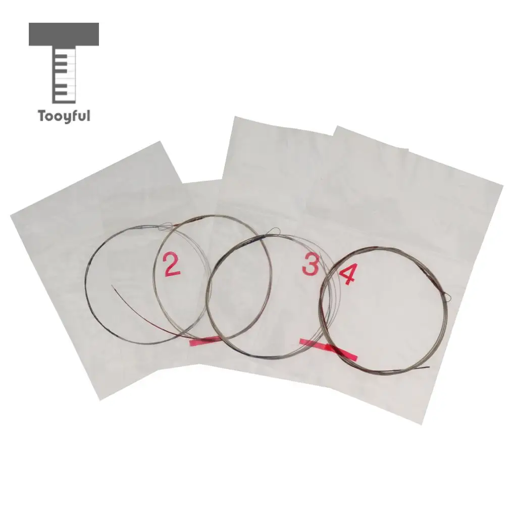 Tooyful Durable Alloy Chinese Lute Pipas String Set DIY Pipa Replacement Part Musical Instrument Accessory