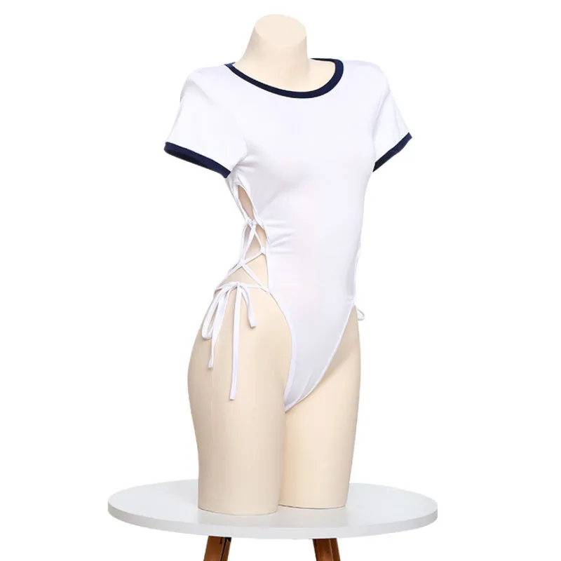 

Sheer Mesh Transparent Bodysuit Strappy Hollow Side Sexy Lingerie Cosplay Bikini Kawaii Erotic Sleepwear Sexy Clothes for Women