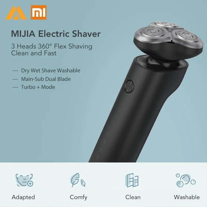 Xiaomi Mijia, электрическая бритва для бритья, USB, быстрая зарядка, Xiaomi Shave, 3 головки, гибкий поплавок для бритья, Xiami, электрическая бритва для мужчин, Xiomi