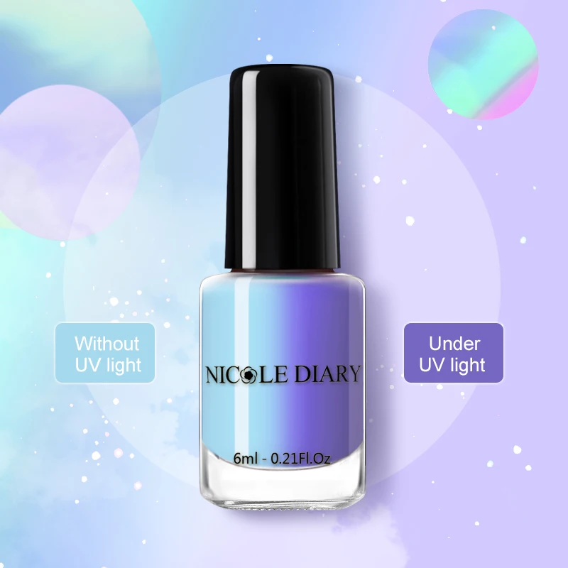Лак для ногтей NICOLE DIARY 6 мл чувствительный к солнечному свету лак отшелушивающий