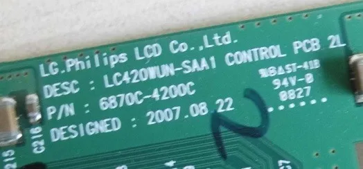 Электронная схема логическая схема доска T-CON LC420WUN-SAA1 6870C ...