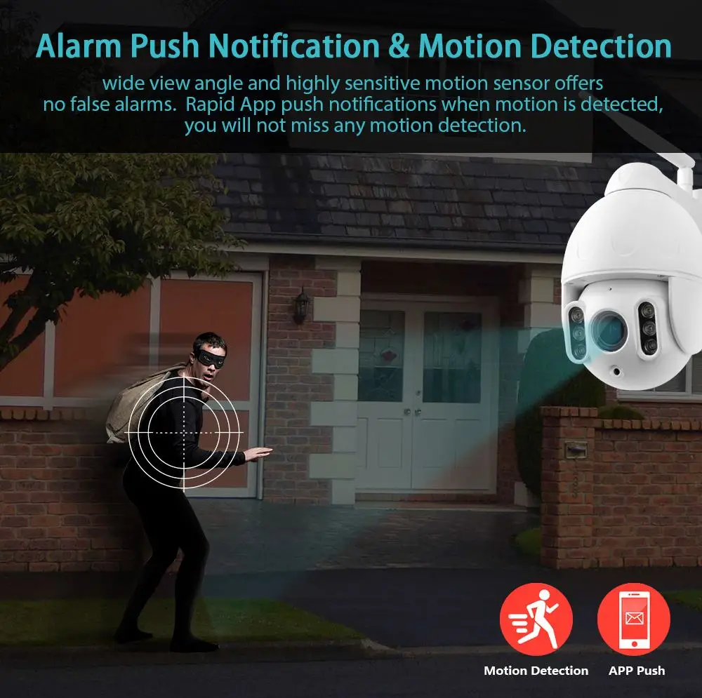  Wanscam K64A 16X & Zoom Outdoor Security HD 1080P 2 MP HD IP Camera IP66 Waterproof Wireless Monito - 4000032051994