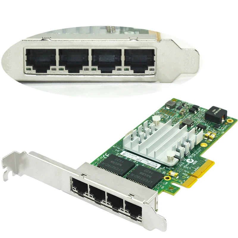 ARUENTEX I350-T4 Quad Port Gigabit Ethernet PCI-E X4 Intel I350AM4 Network Server Adapter Card alibaba express ARUENTEX I350-T4 Quad Port Gigabit Ethernet PCI-E X4 Intel I350AM4 Network Server Adapter Card alibaba express
