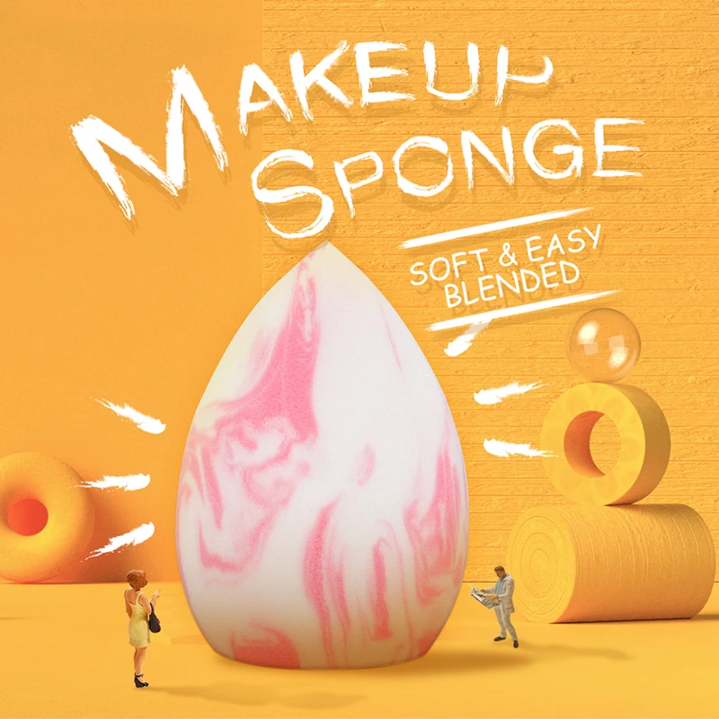 Влажная Сухая Пудра для лица двойного назначения вишневые цветы Мягкая Гидрофильная губка для макияжа BB крем Красота яйцевидные пуховки Тыква косметика