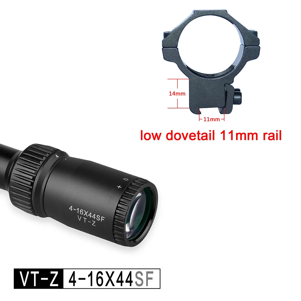 Discovery VT-Z 4-16 x 44 SF Mil Dot охотничий оптический прицел - Цвет: low dovetail 11mm ra