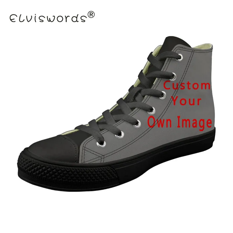 

FORUDESIGNS Casual High Top Canvas Shoes Men Custom Images Design Creative Printing for Male Boy Corfortable Flat Shoes Sneakers