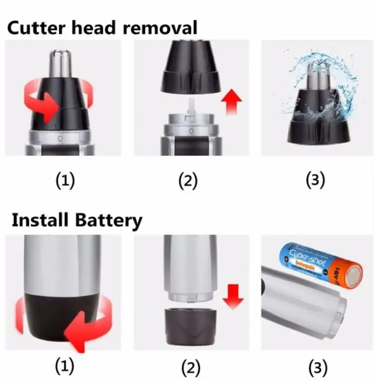 Горячее предложение, триммер для волос в носу, носовая шерсть, импл, для мужчин, для мужчин и женщин, промытый триммер для бровей, машинка для стрижки волос, бритва для лица