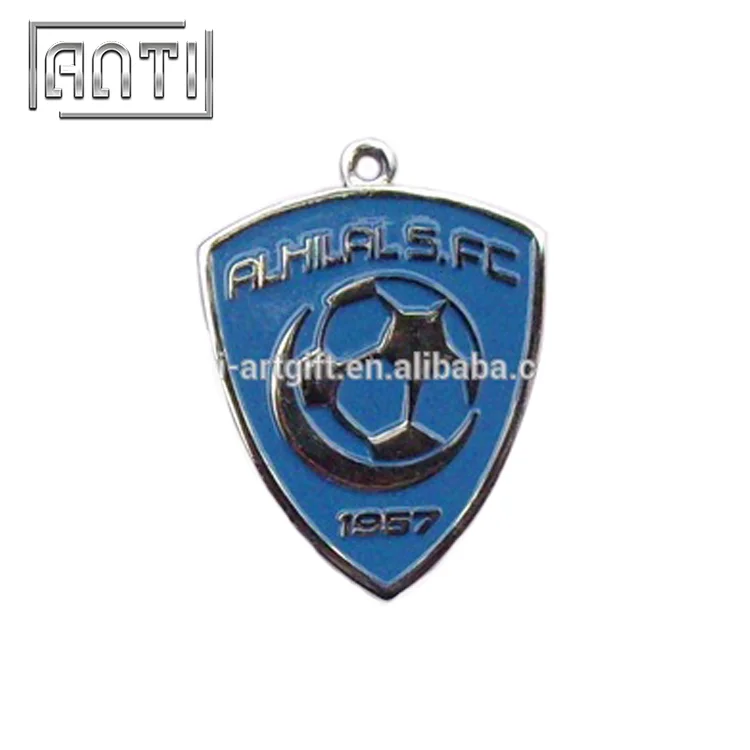 

Custom lapel pin football logo souvenir high quality soft enamel Badge no MOQ