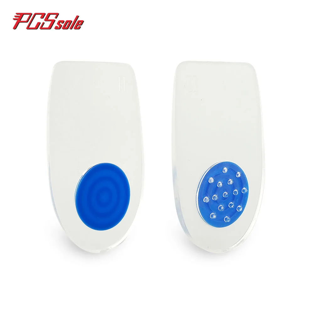 PCSSOLE sillicone Gel Plantar Fasciitis Heel Support Pad for Shoes inserts shock absorption invisible transparent 0.8cm