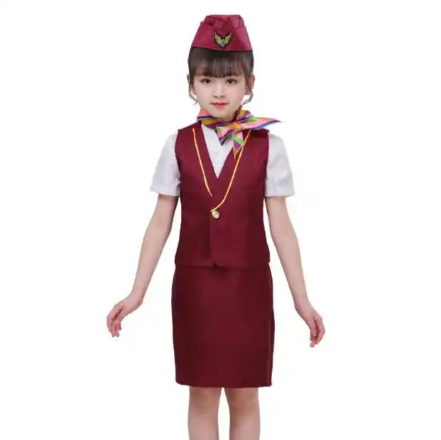Newest Girls Boys Pilot Costumes Kids Cosplay Halloween Plane