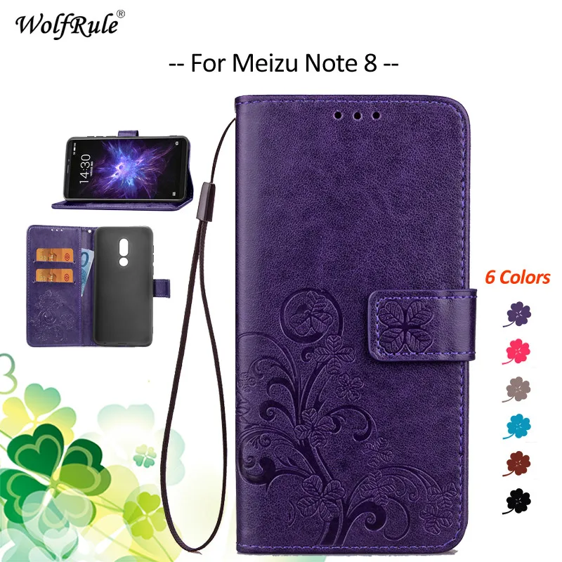 

For Cover Meizu Note 8 Case Flip PU Card Holder Wallet Bumper Pouch Protective Phone Bag Case For Meizu Note 8 Cover 6''