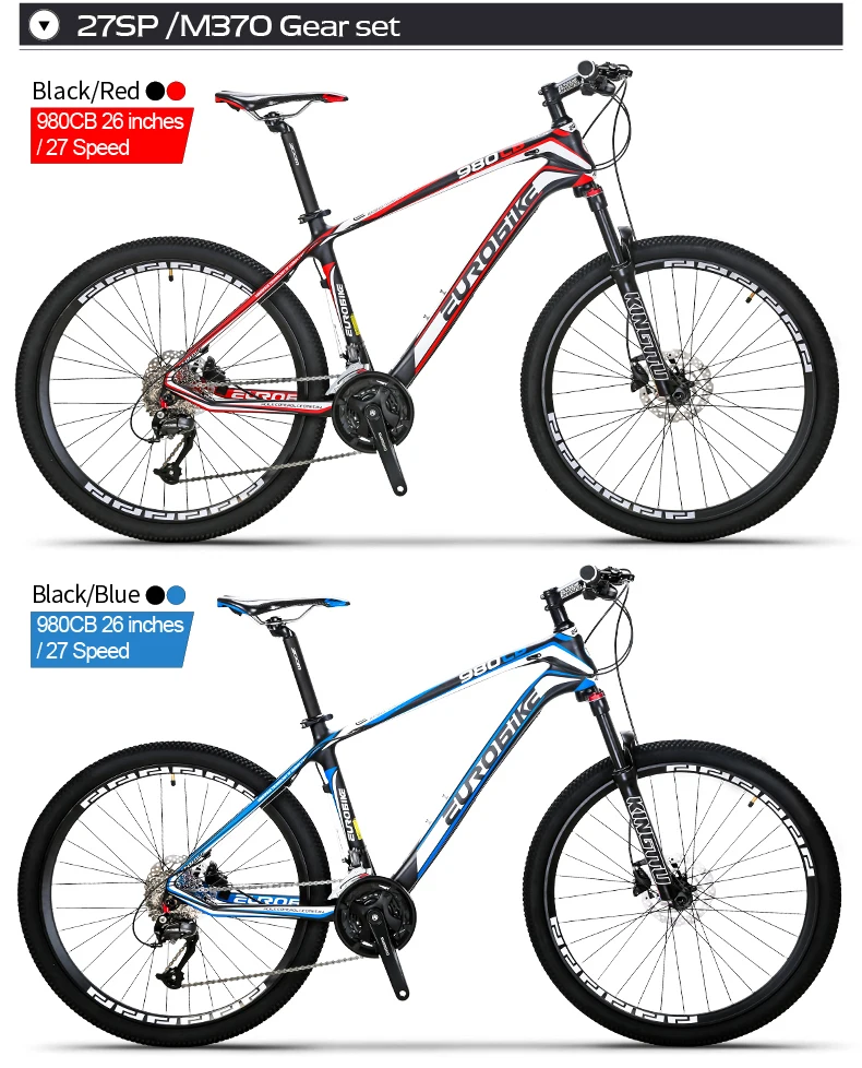 Best EUROBIKE 26 Inches Carbon Fiber Mountain Bikes Dual Hydraulic Disc Brake Shock Fork 4