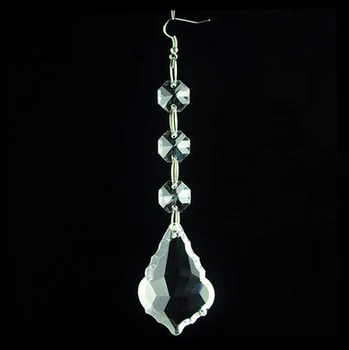 

20Pcs/Lot, 13cm Glass Crystal Garlands/Strands , With 50mm Pendant + Hook, Free Ship, Wedding Party Christmas Home Decoration