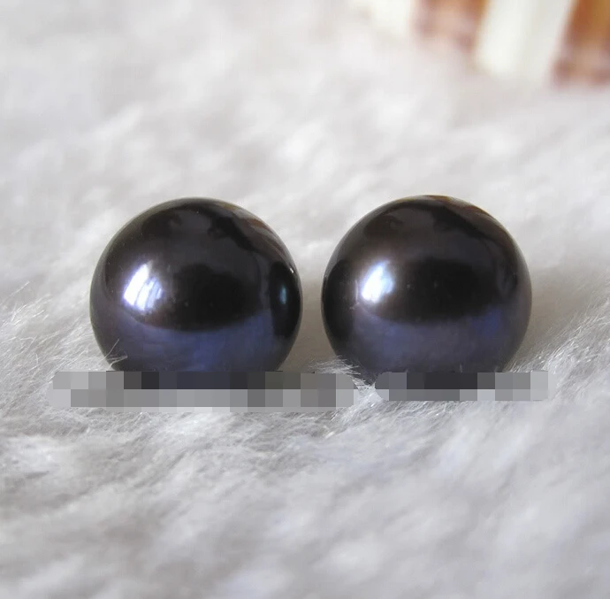 

hot sell new - free shipping 12812 Peacock Blue Freshwater Pearl Stud Earrings