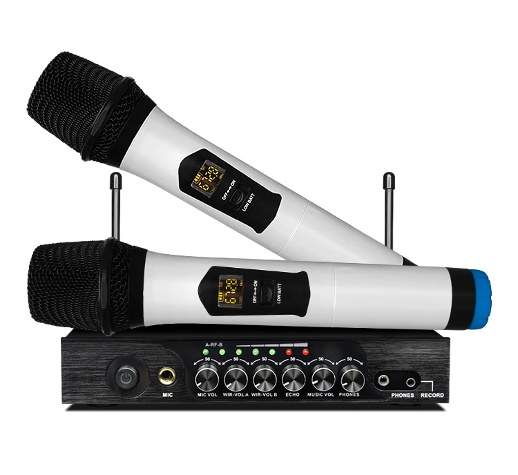 Портативный UHF Bluetooth беспроводной микрофон M6 с регулируемым басом реверберации