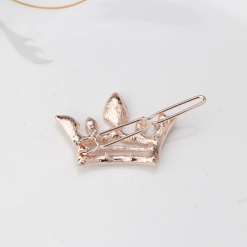 New Korean Style Girls Fashion Hair Jewelry Crystal Hollow Princess Crown Hair Pin Women Hair font