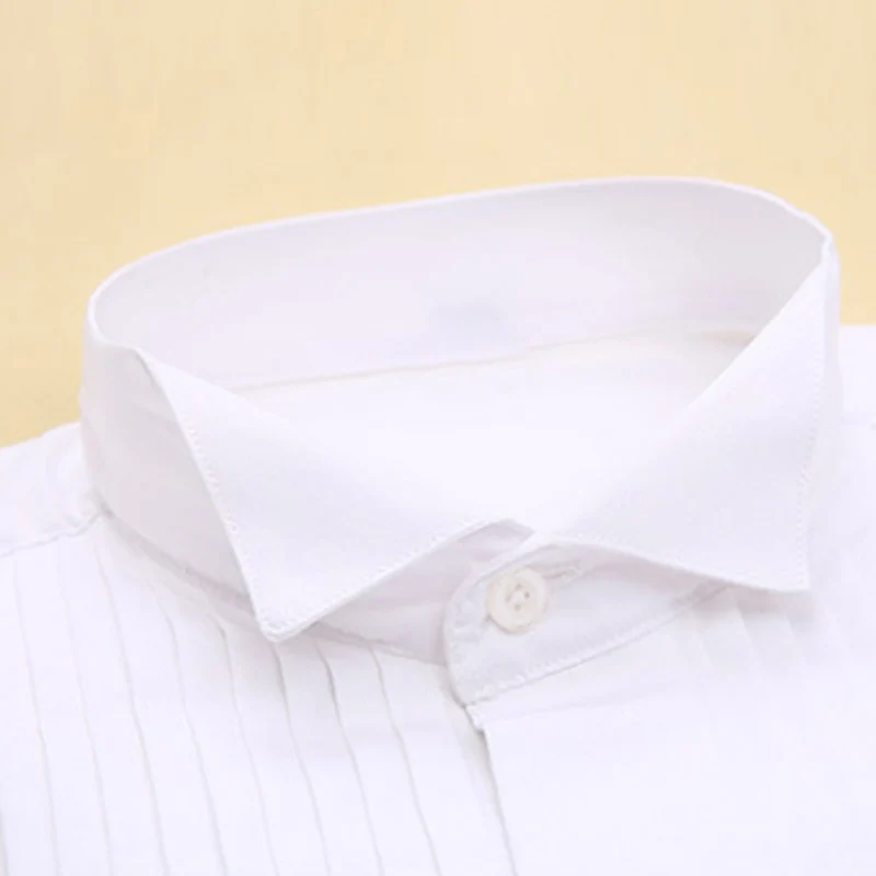 Men's French Cuff Tuxedo Shirt Solid 