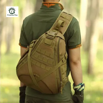 

Buitensporten Tassen Mannen Travel Schoudertas Rugzak Tactische Borst Pack 14 "Laptop Tas Riding Alpinisme D084