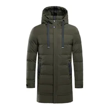 Осень-зима, мужская длинная куртка, парка, Мужская теплая Повседневная парка, пальто средней длины, водонепроницаемая утепленная куртка, парка для мужчин