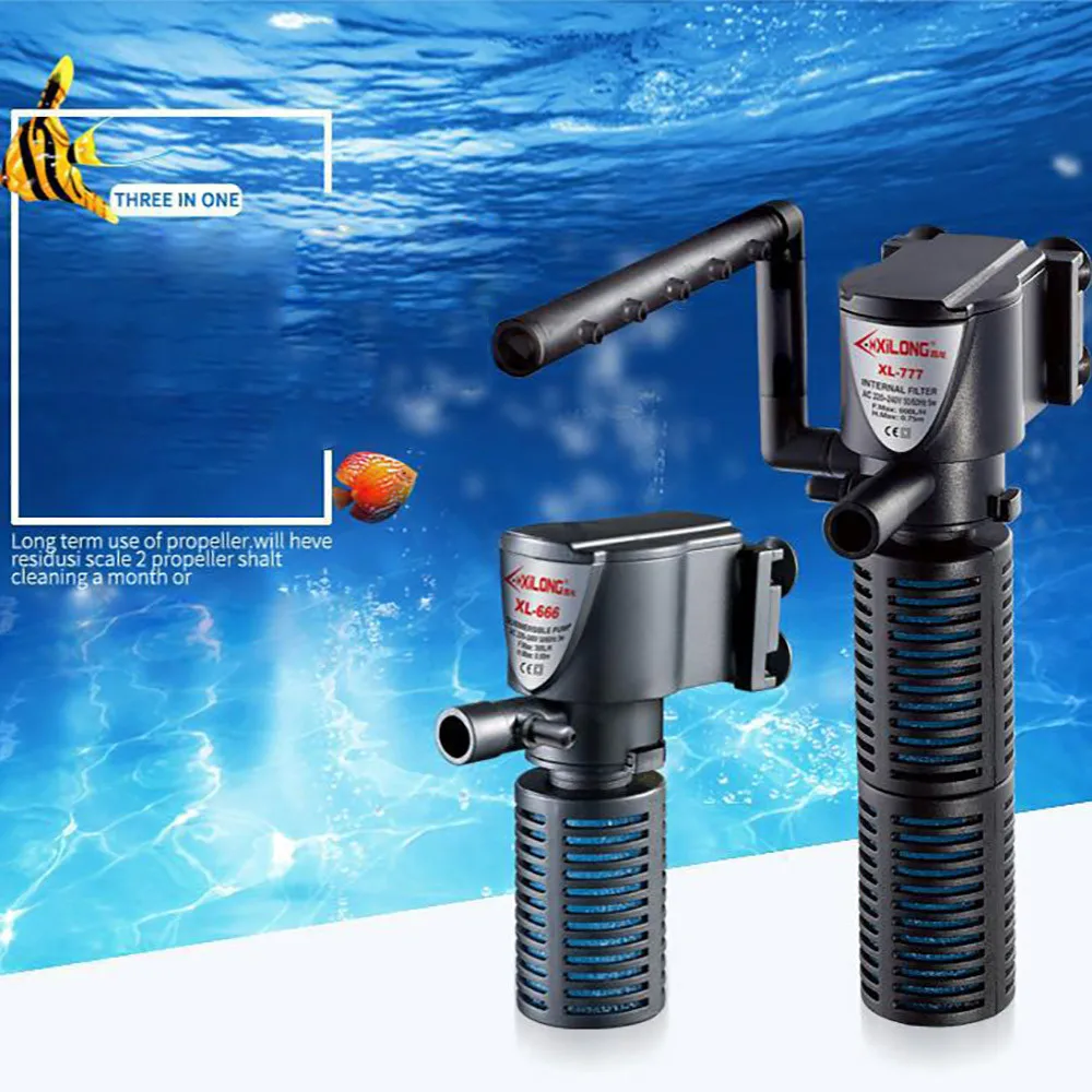 1PC Mini  Aquarium  Filter  3in1 3W 5W Aquarium  Internal 