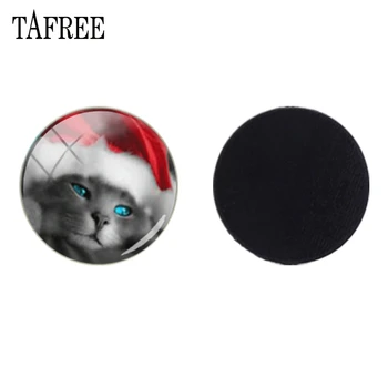 

TAFREE Lovely Animal Cat Magnetic Refrigerator Sticker Charms 25mm Glass Beads Fridge Magnet Making findings