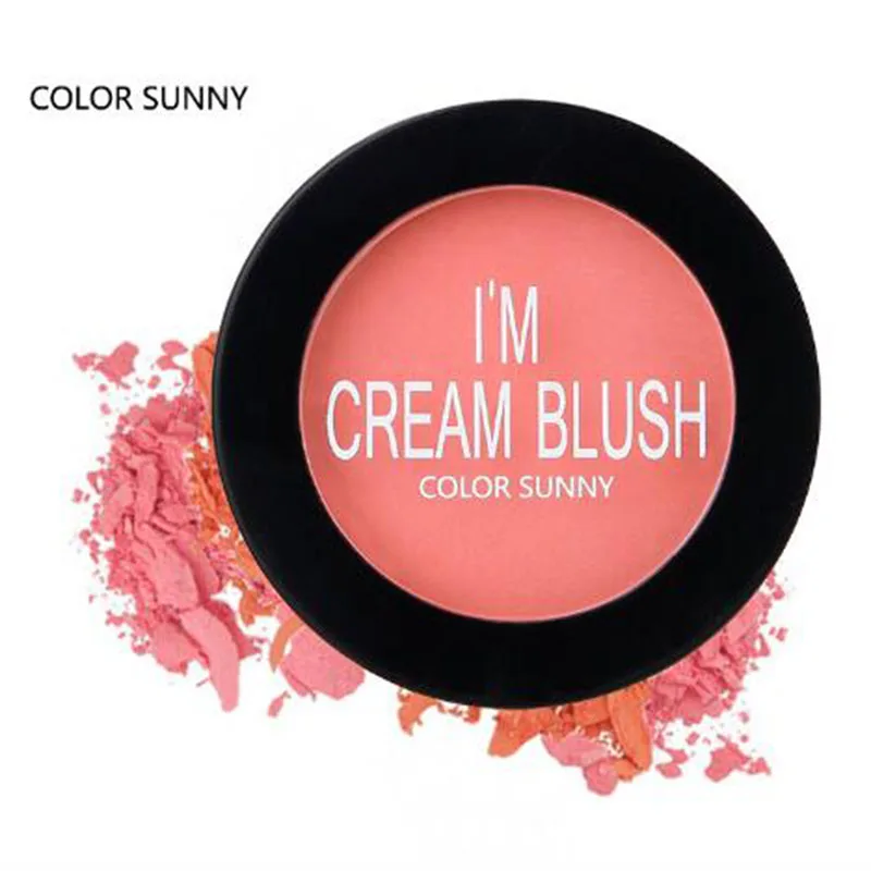 

brand color sunny 5 Colors Makeup Face long lasting Blush Powder Dual Use Face Color Easy to Wear Blush Powder Cheek Comestics