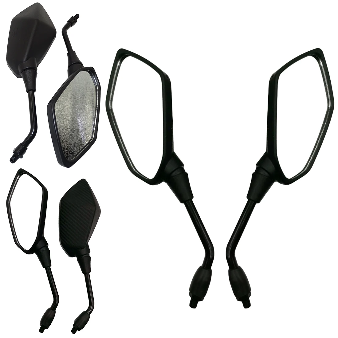 

New Arrival 2Pcs/Pair Motorcycle Mirror Scooter E-Bike Rearview Mirrors Electrombile Back Side Convex Mirror 8mm 10mm
