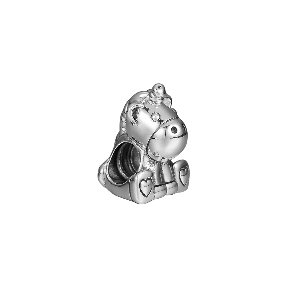 

CKK Bruno the Unicorn Charm 925 Sterling Silver Beads Original Jewelry Making Fits For Bracelets & Bangle