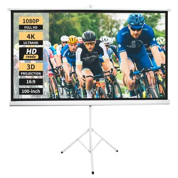 

Neewer 100-inch 16:9 / 4:3 Projector Screen with Stand, Indoor Outdoor Foldable Portable Projection Screen 4K HD