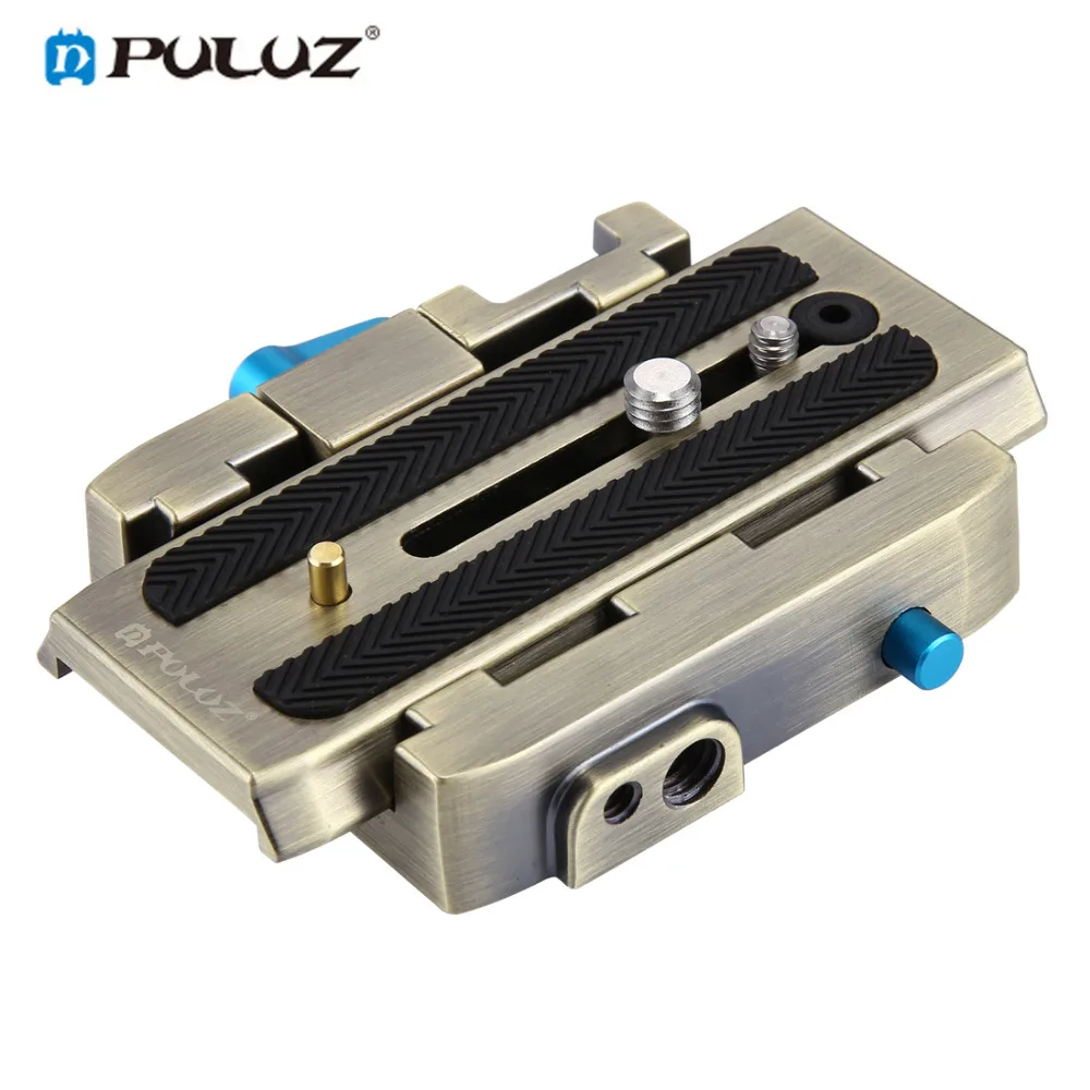 

PULUZ Quick Release Clamp Adapter + Quick Release Plate for DSLR & SLR Cameras(Gold)
