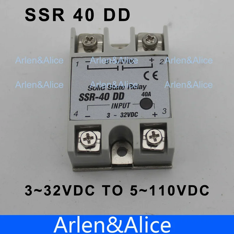 1 Pc DC to DC SSR-40 DD Solid State Relay Module Output Voltage 5-80VDC 
