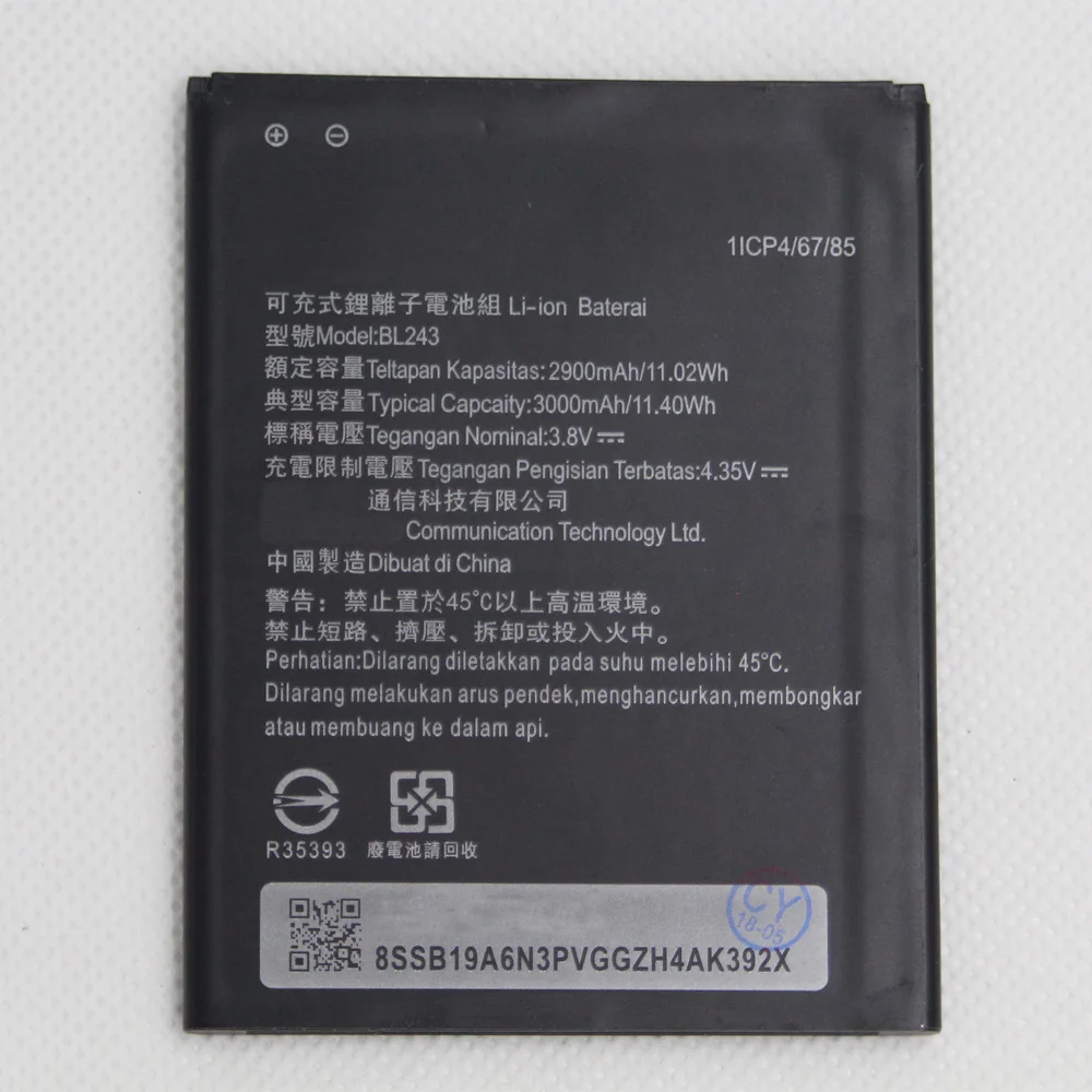 2900 мАч/3000 мАч BL243 Аккумулятор для Lenovo K3 Note K50-T5 A7000 A5500 A5860 A5600 A7600 сменный аккумулятор