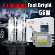 Xenon H7 ESCONDEU kit de conversão de lastro 55 w F5 Rápido brilhante Fino H1 H3 H4-1 H7 H8 H9 H10 9006 881 880 D2S xenon h1 6000 k
