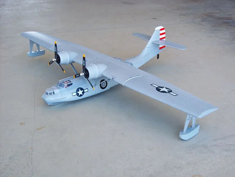 Dynam Gray 1470MM Catalina PBY Amphibious RC PNP Propeller Plane W