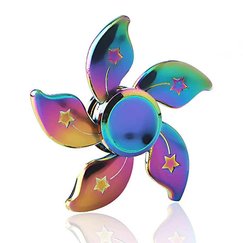 

Purple flower colorful Fidget Spinner EDC Hand Spinners Autism ADHD Kids Christmas Gifts Metal Finger Toys Spinners