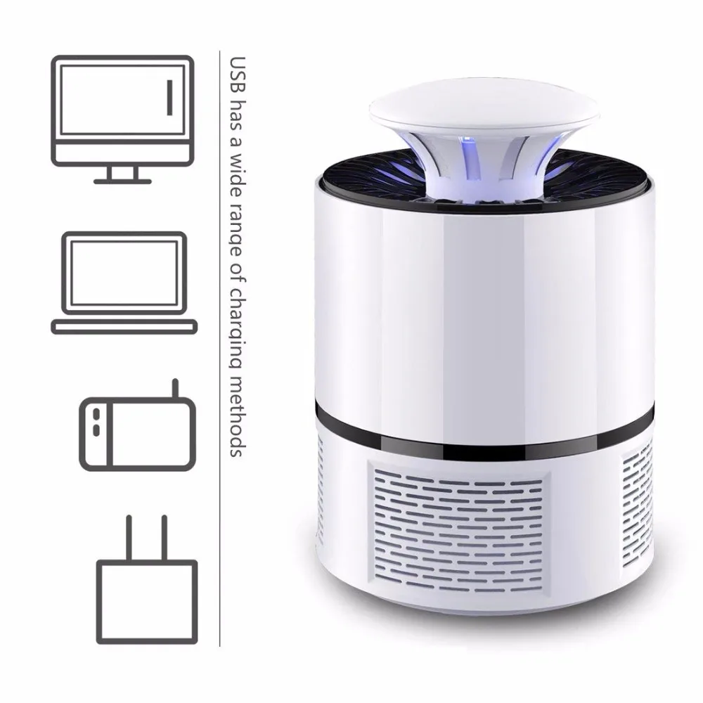 Electric Mosquito Killer Lamp Fly Trap Killer Insect Trap LED Night light Mosquito Zapper Pest Killing Lamp USB Powered Mosquitoes Fly Catcher Bug Killer for Indoor Outdoor Patio Yard (6)