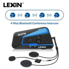 Marca Lexin LX-B4FM per 4 Riders Intercom moto rcycle Casco Bluetooth Cuffie BT moto intercomunicador con radio FM