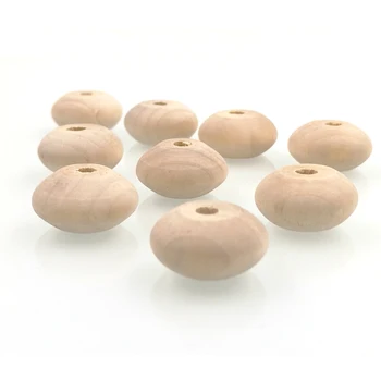 

100 PCS 18mm maple wooden abacus beads Natural baby fitting kids toy DIY painting beading accessory spacer wholesale EA18