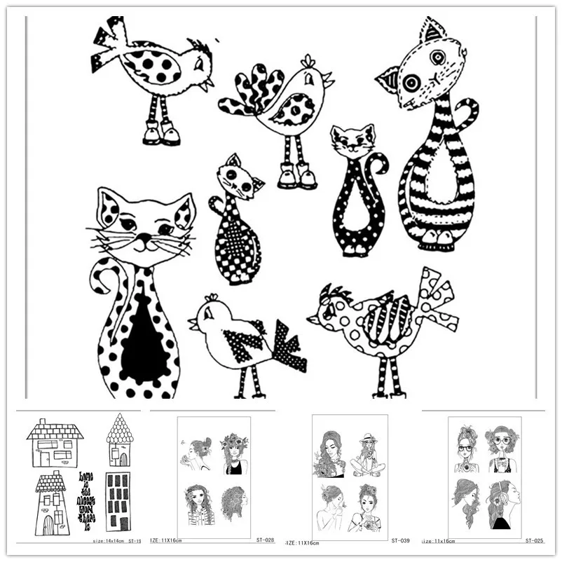 

ZhuoAng Patterns Design Transparent Clear Stamps /Silicone Seals for DIY Scrapbooking photo album/Card Making