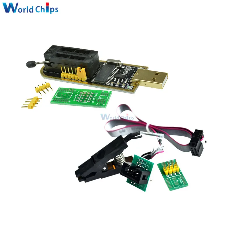 

CH341A 24 25 Series EEPROM Flash BIOS USB Programmer Module USB to TTL + SOIC8 SOP8 Test Clip For EEPROM 93CXX / 25CXX / 24CXX