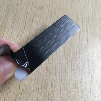 

1000pcs blank metal name badge with brush black color 70X20mm pin tag, to USA