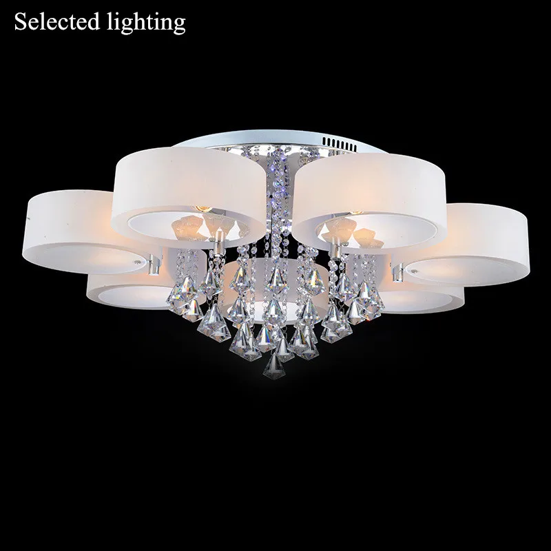 

Colorful Section Remove Control Light Crystal Ceiling Chandelier LED Lighting Foyer Light Fixture