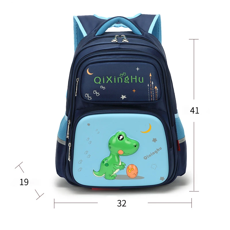 Boys/girls Waterproof school Backpack Children's Backpack Casual Orthopedic lighten the burden of school Bags - Цвет: Azure